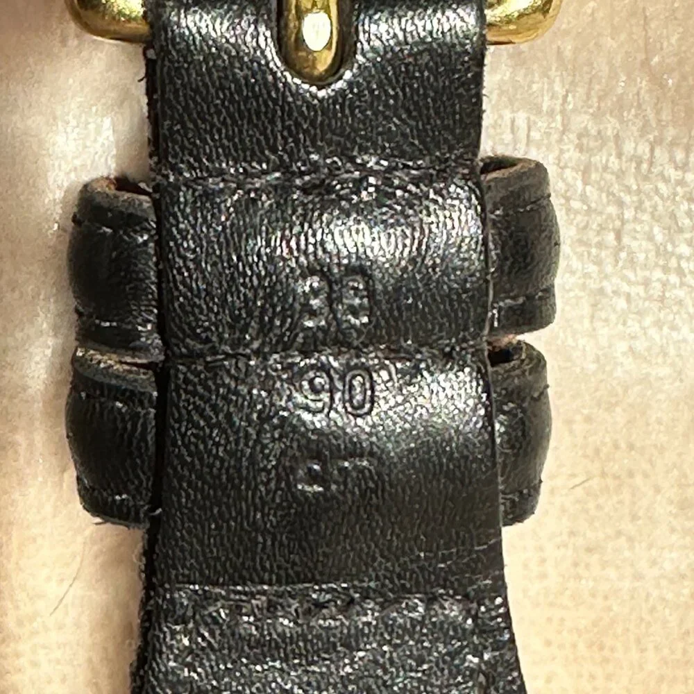 Coach black buckle leather